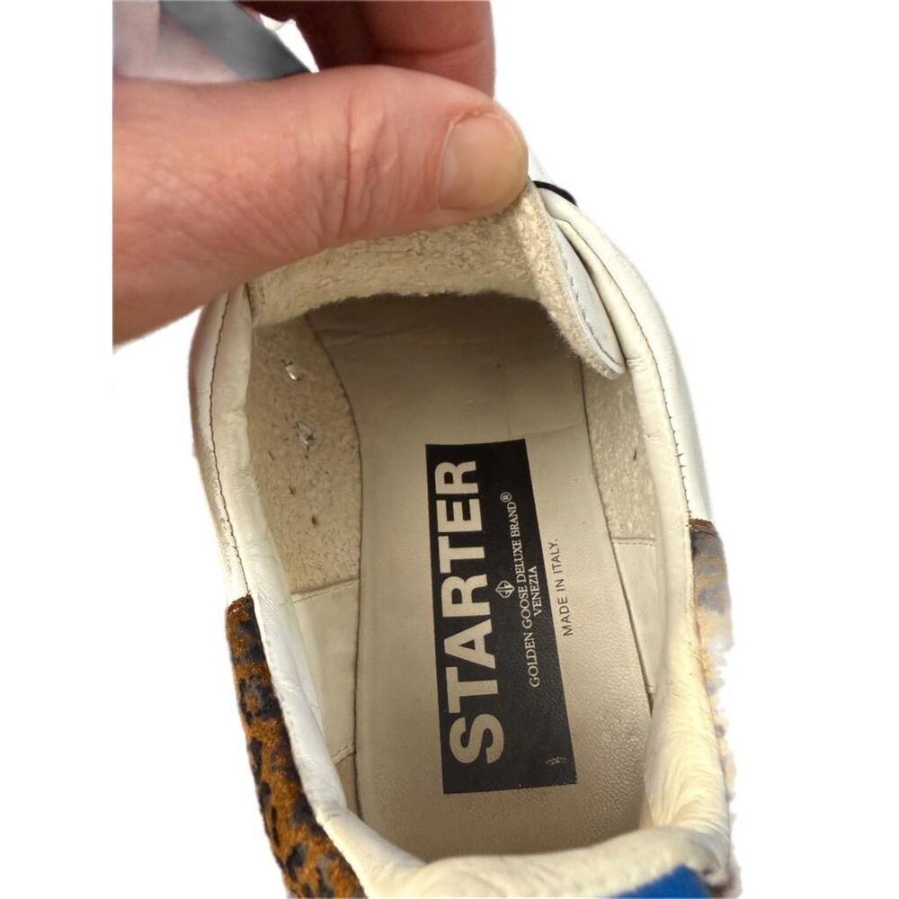 Golden Goose Starter Sneaker Brown Leopard Print Heel Tab Women size 38 US 8 - Picture 9 of 10
